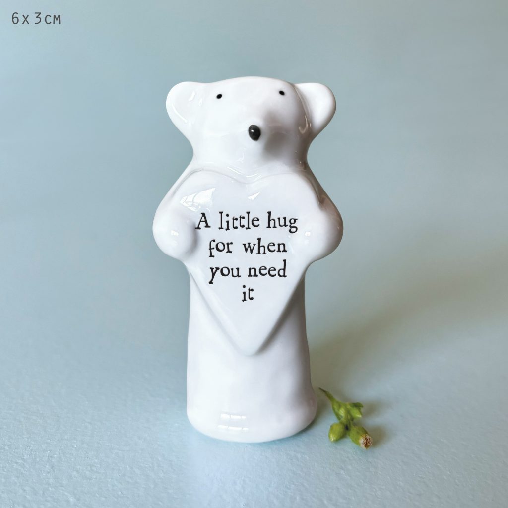 East of India Porcelain Heart Animal - Mouse