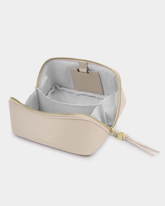 Katie Loxton Fold-Out Mirror Make Up Bag - Oyster