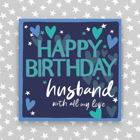 Hip Hip Hooray Husband Birthday Card