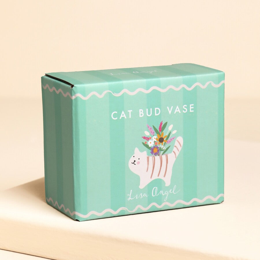 Lisa Angel Cat Ceramic Bud Vase
