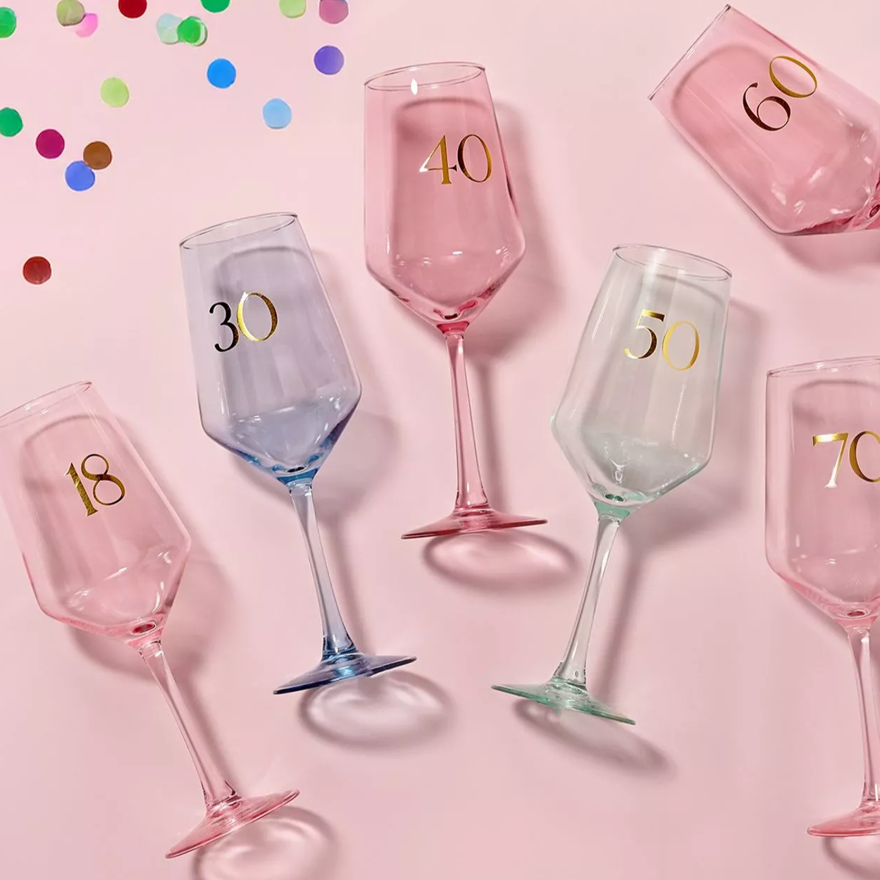 Confetti Wine Glass - Friend