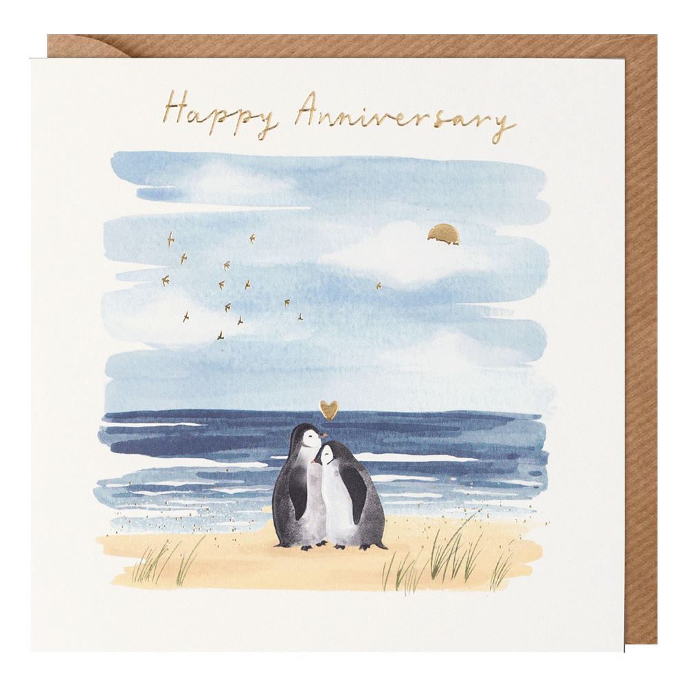Reflections Happy Anniversary Penguins Card