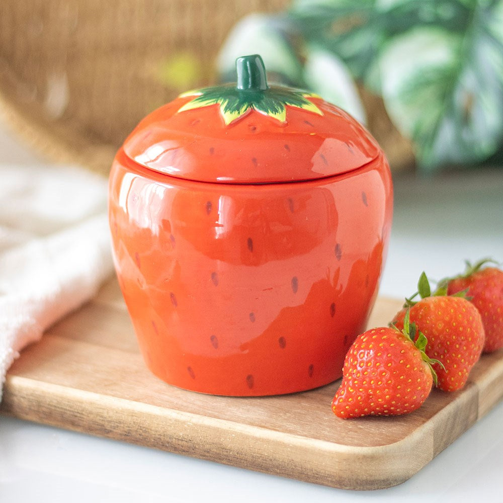 Strawberry Ceramic Candle Jar