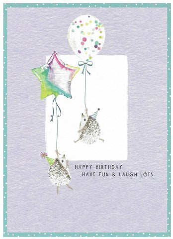 Skylark Hedgehog Have Fun Card