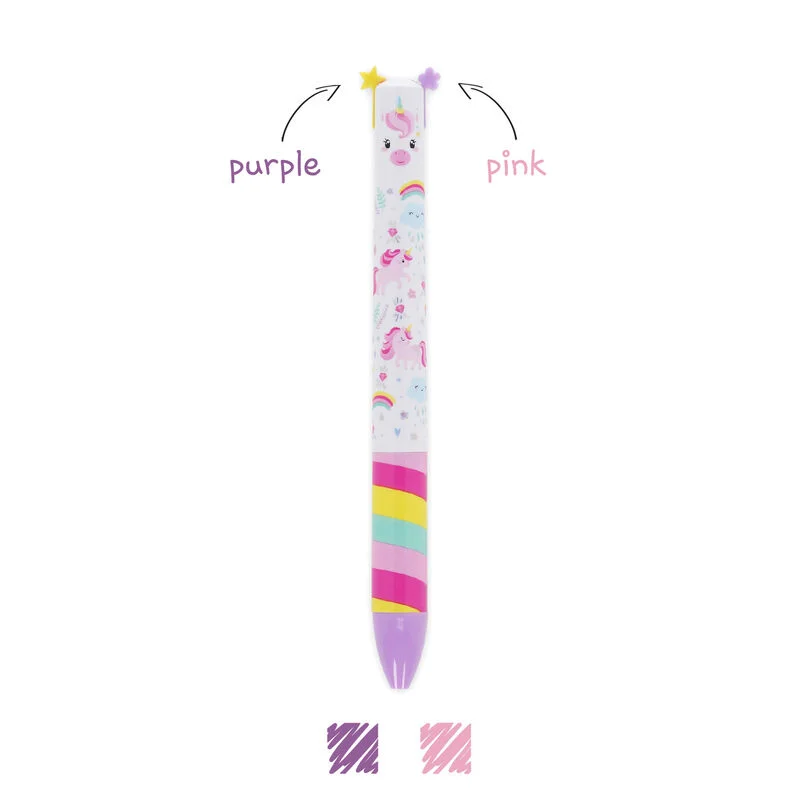 Legami Two Colour Click&Clack Ballpoint Pen - Unicorn