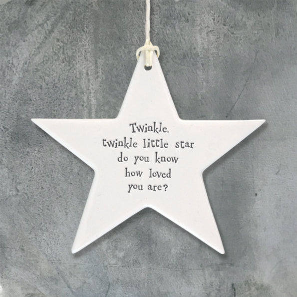 East of India Porcelain star-Twinkle twinkle