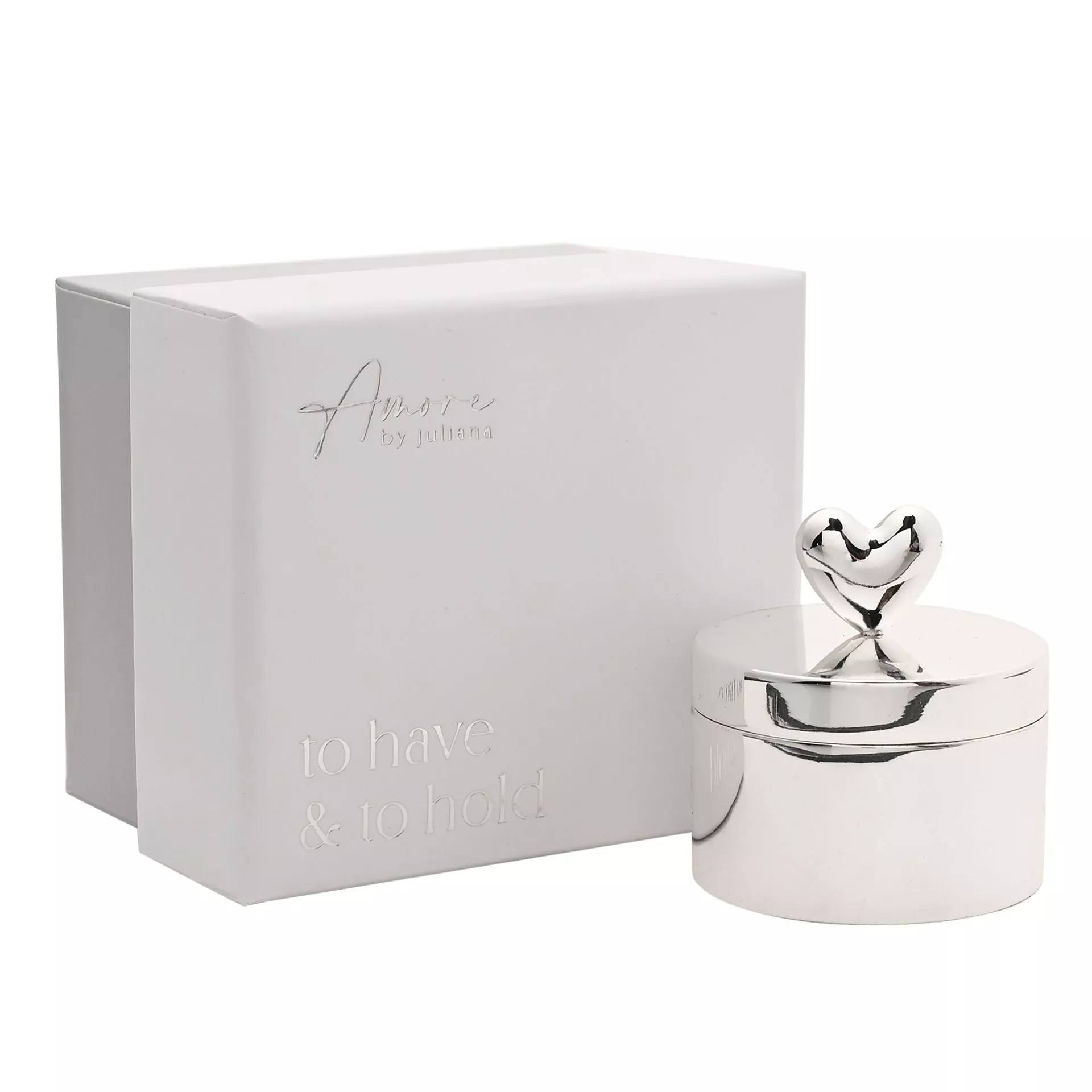 Amore Silver Plated Ring Box