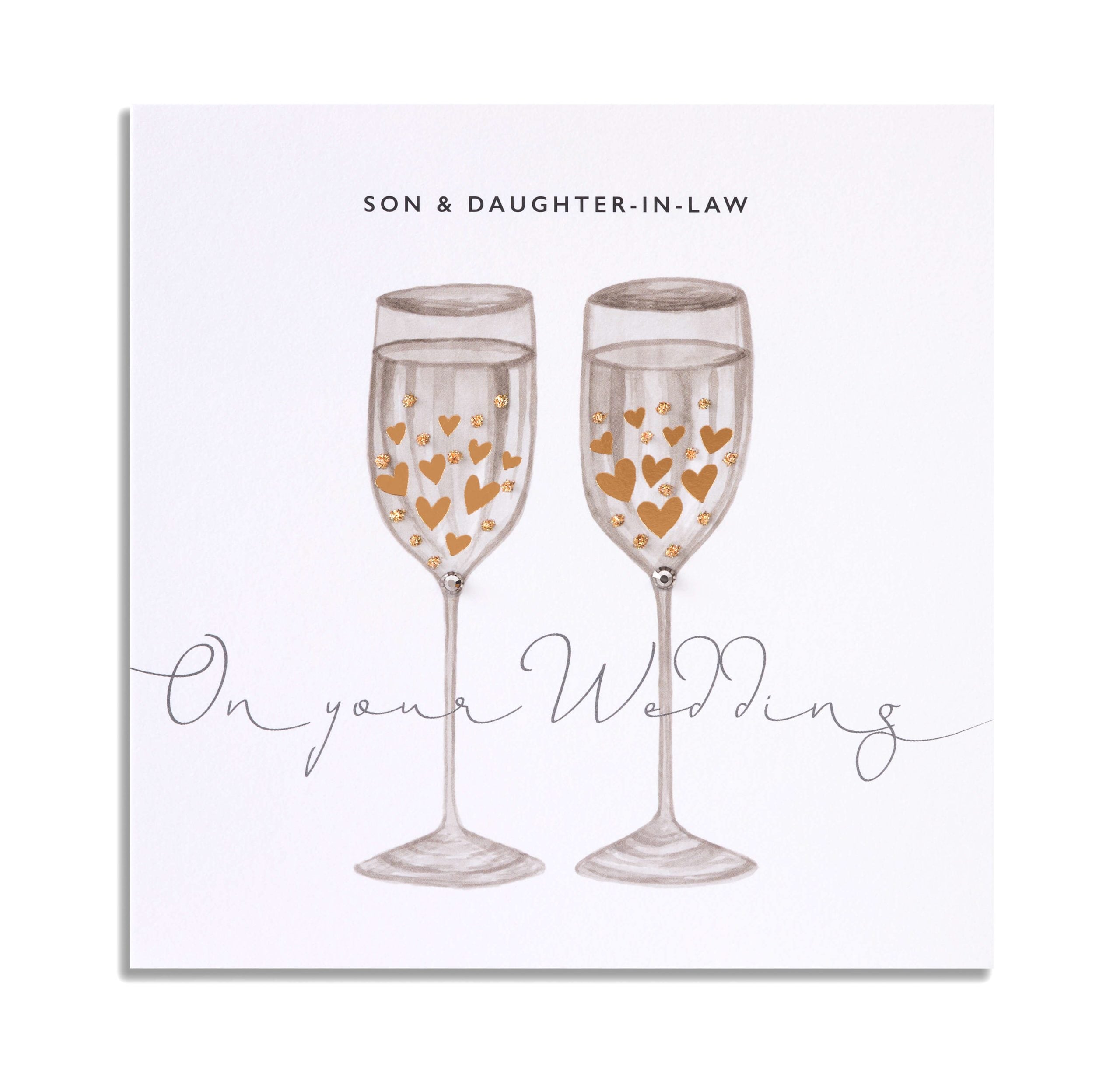So Golden Son & Daughter-In-Law Wedding Card