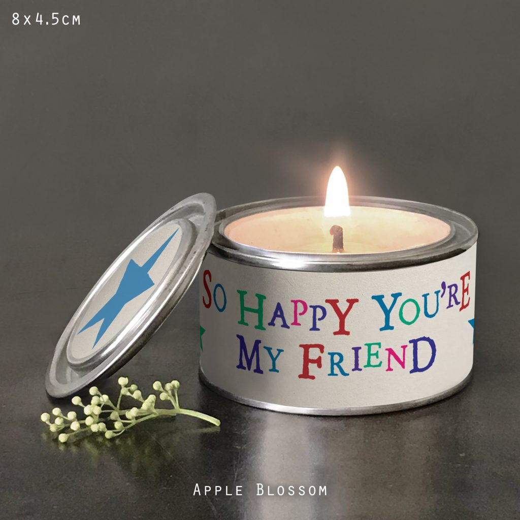East of India Word candle-So happy you’re my friend