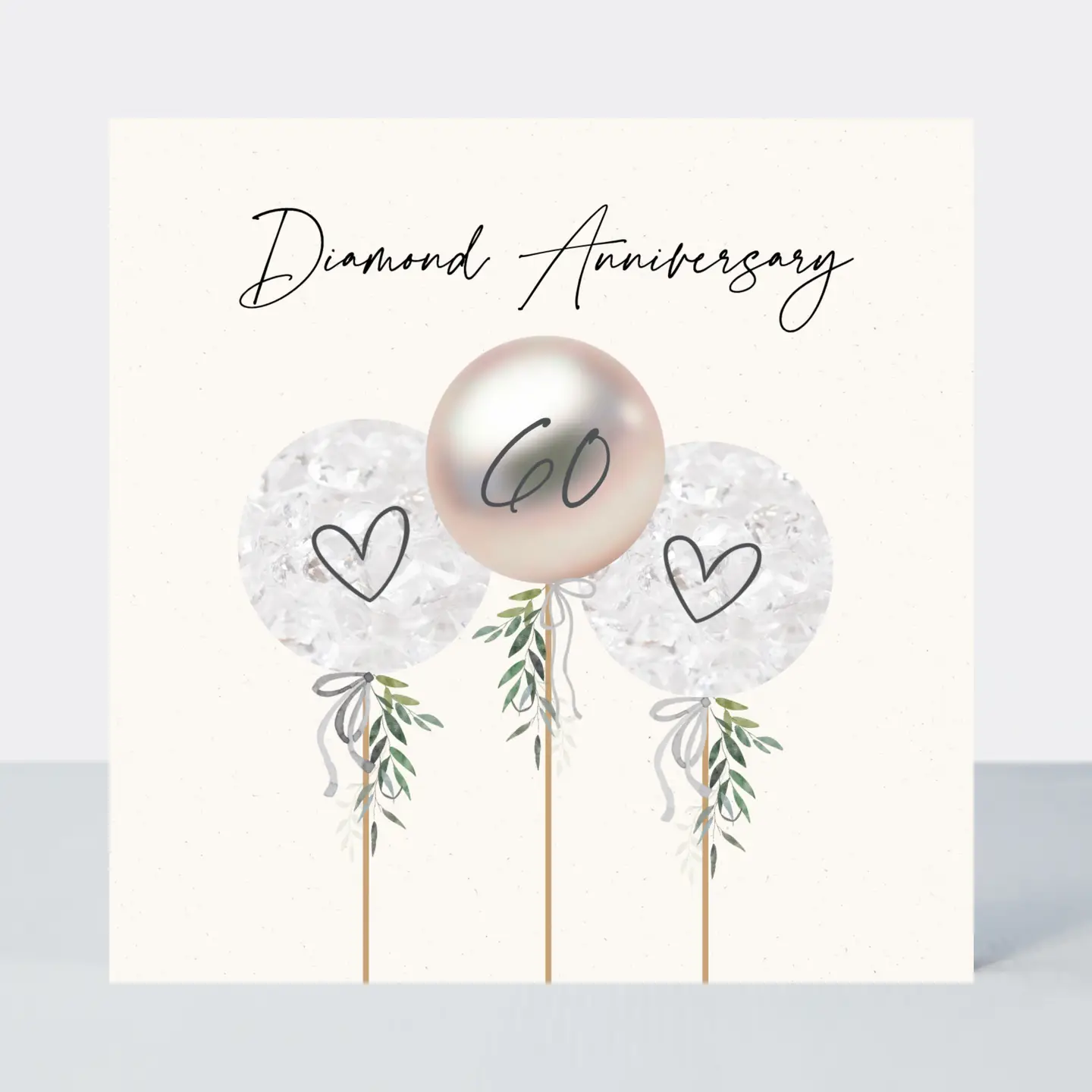 Petimo - Camille Diamond Anniversary Balloons Card