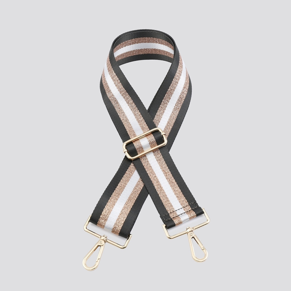 Striped Bag Strap - Dark Grey