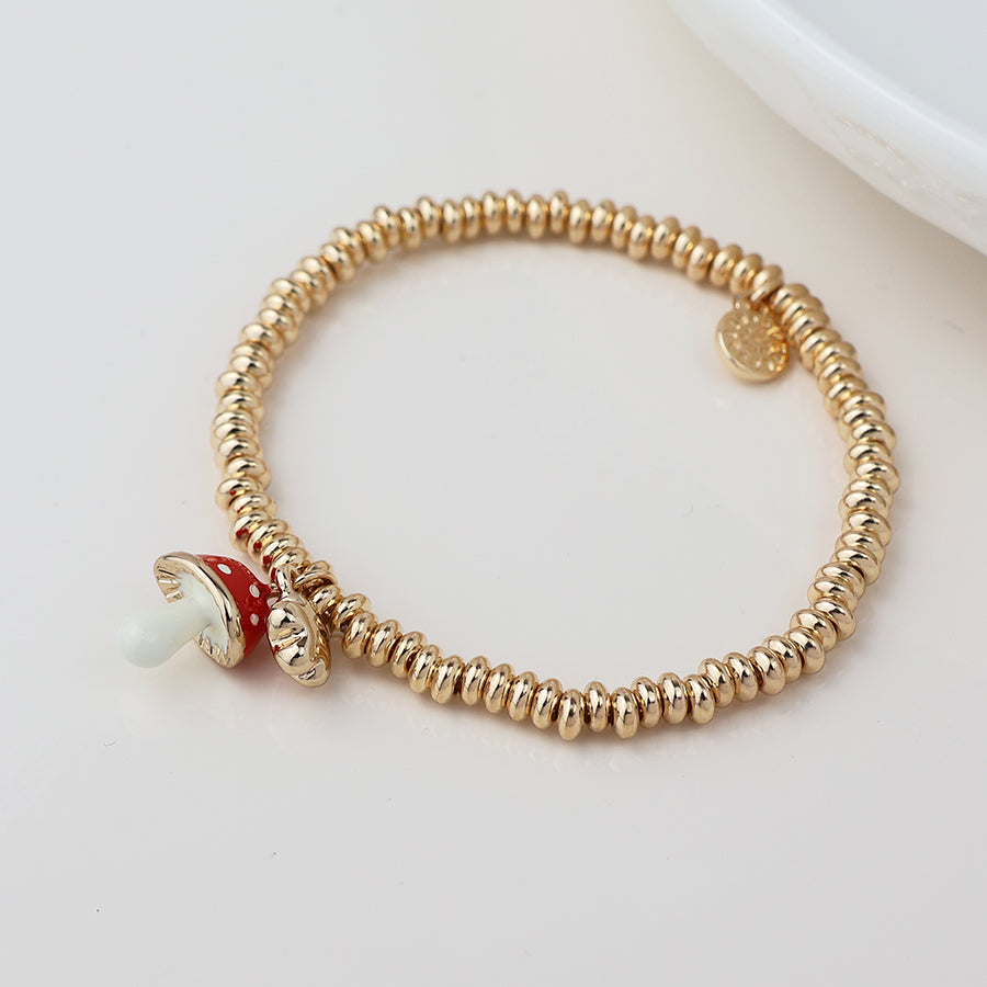 POM Golden Flower & Toadstool Charm Bracelet - More Than Just a Gift | Narborough Hall