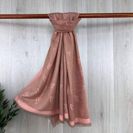 Pink Heart Scarf