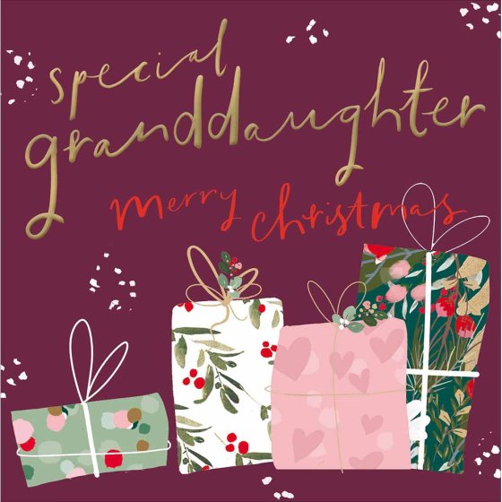 Paper Chain Special Granddaughter Christmas Card