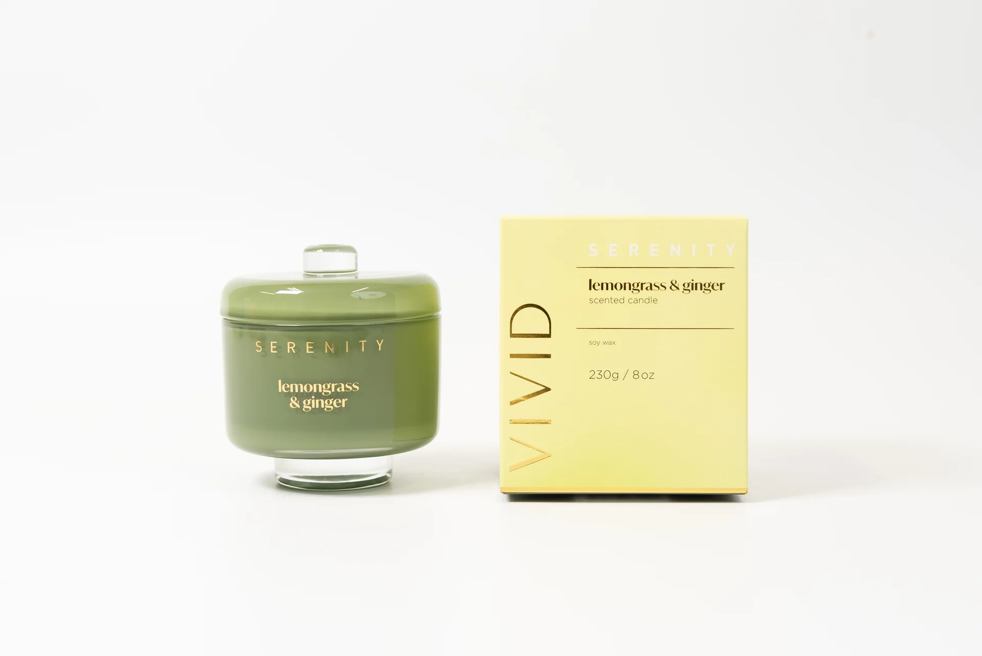 Serenity Vivid Candle - Lemongrass & Ginger