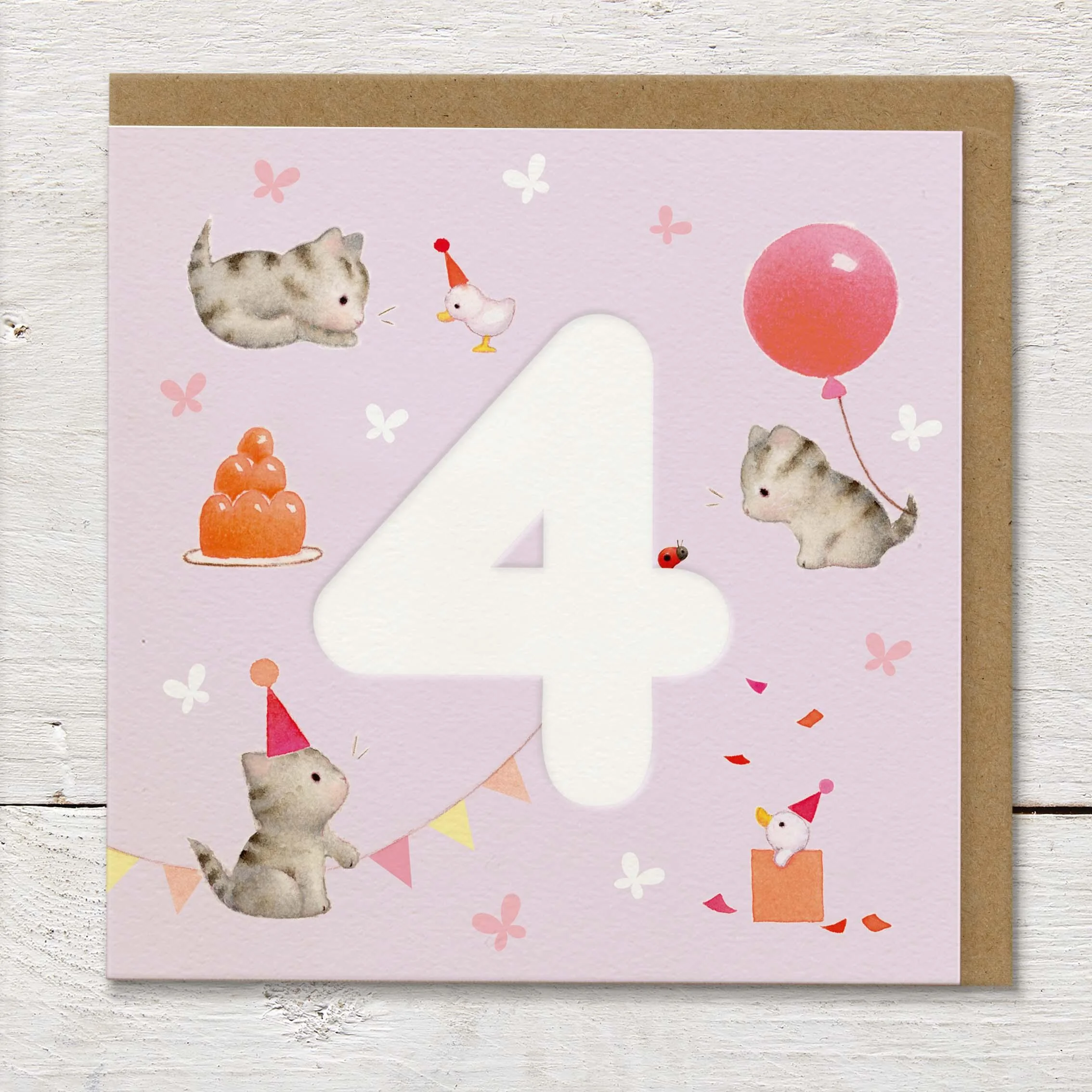 Ginger Betty By Numbers Age 4 Card