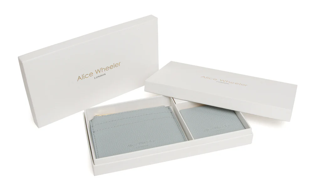 Alice Wheeler Duck Egg Purse & Mirror Gift Set