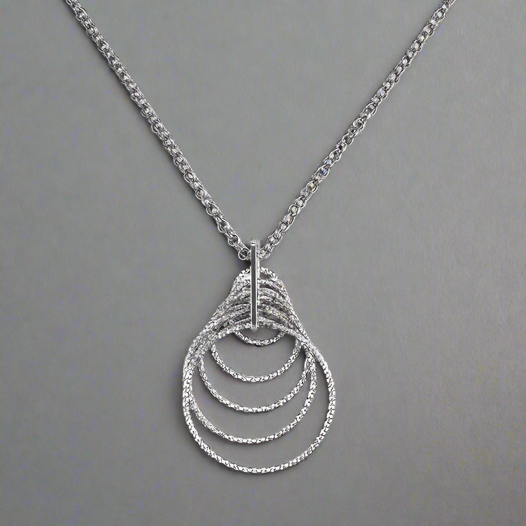 Sterling Silver Layered Circle Necklace