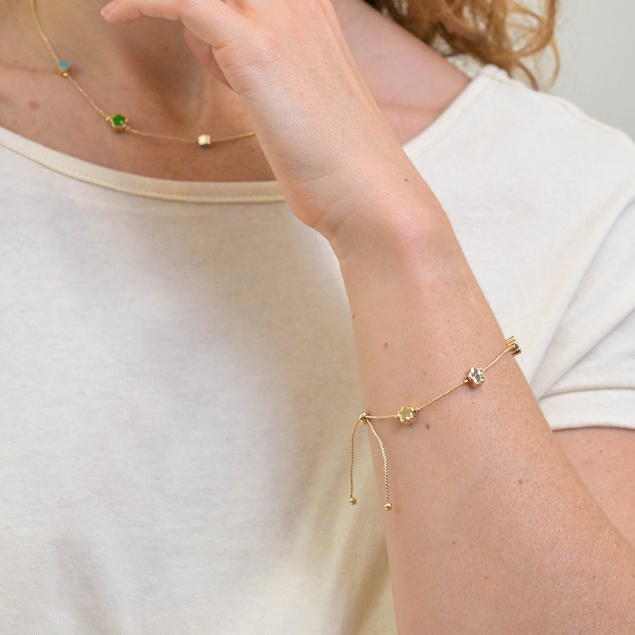POM Golden Flower Station Bracelet - More Than Just a Gift | Narborough Hall