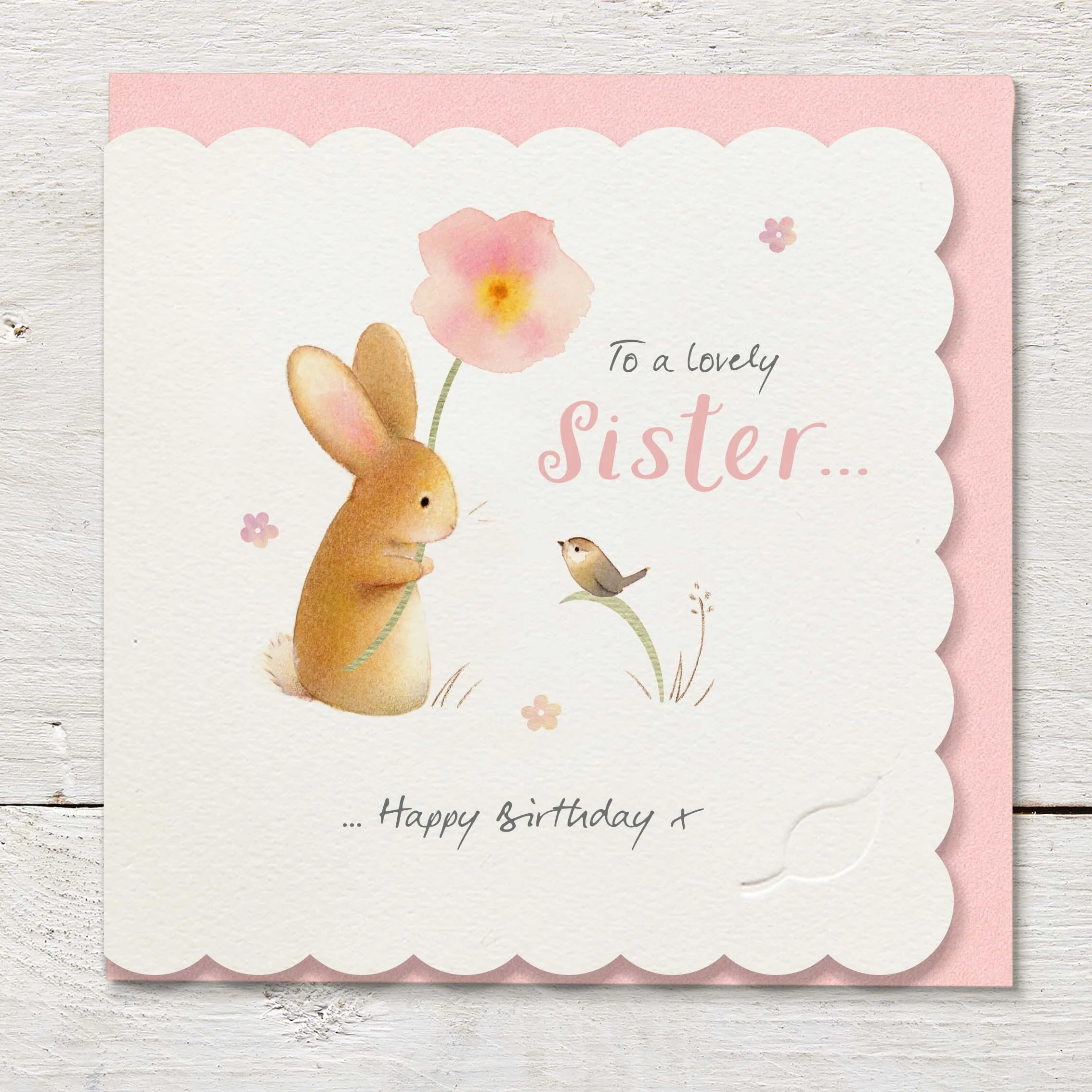 Ginger Betty Touch of Blush Lovely Sister Card