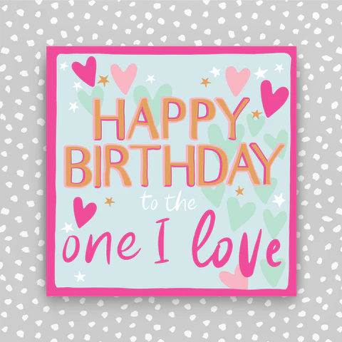 Hip Hip Hooray One I Love Pink Birthday Card
