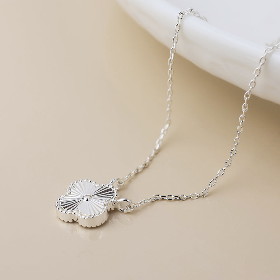 POM Silver Plated Quatrefoil Necklace - More Than Just a Gift | Narborough Hall