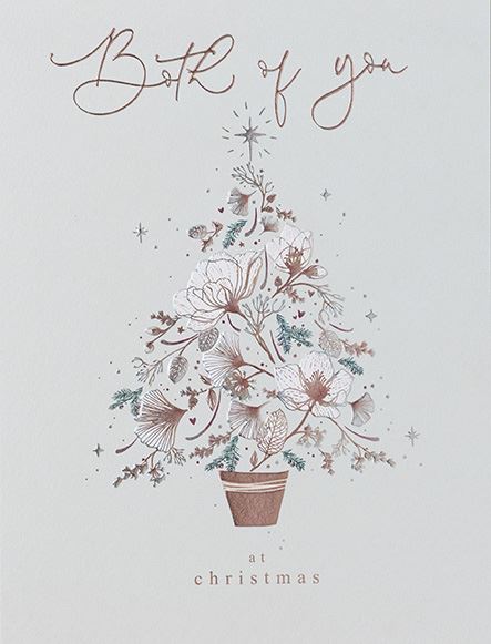 Reflections Both Of You Floral Christmas Card
