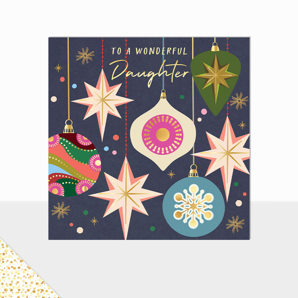 Aurora Wonderful Daughter Christmas Card
