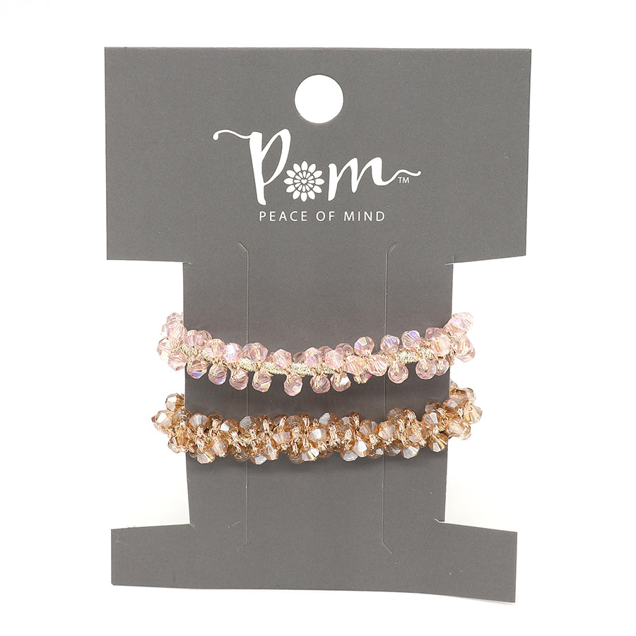 Pom Champagne Mix Crystal Hairbands