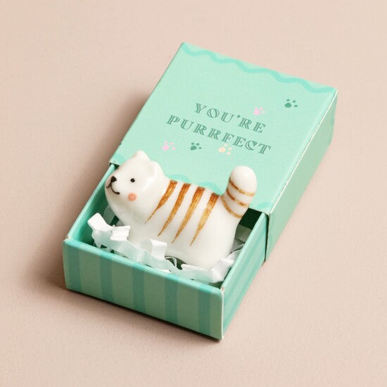 Lisa Angel Tiny Ceramic Cat - You're Purrfect