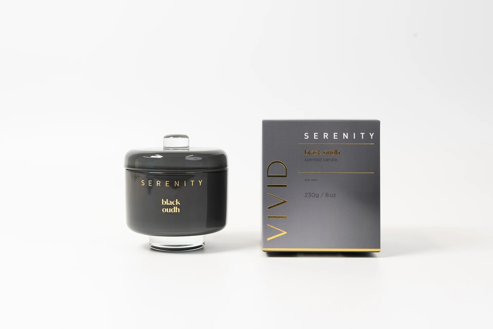 Serenity Vivid Candle - Black Oudh