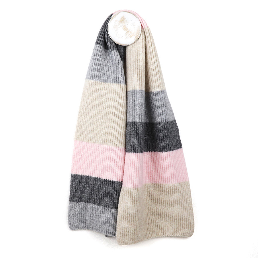 POM Grey, Pink & Beige Scarf