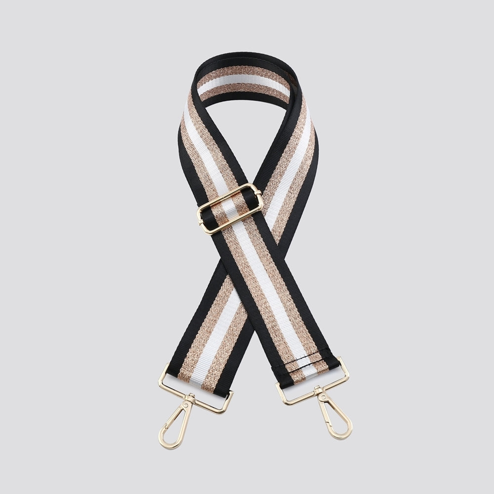 Striped Bag Strap - Black