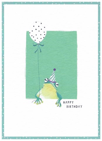 Skylark Frog Birthday Card