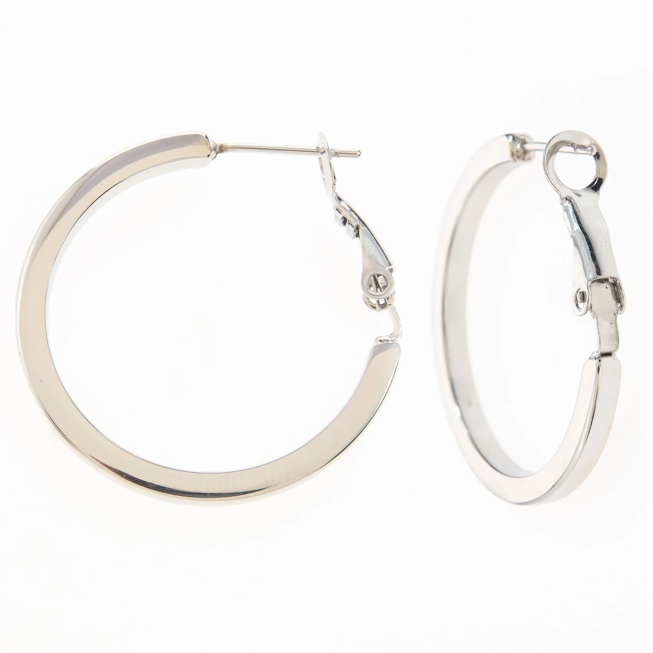 Miramira Angled Stainless Steel Hoop Earrings