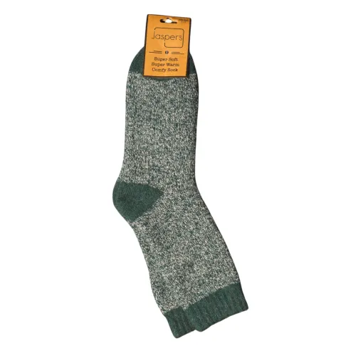 Green Marl Cosy Men's Socks