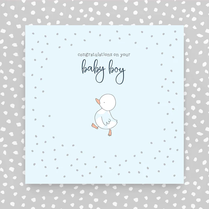 Congratulations On Your Baby Boy Card