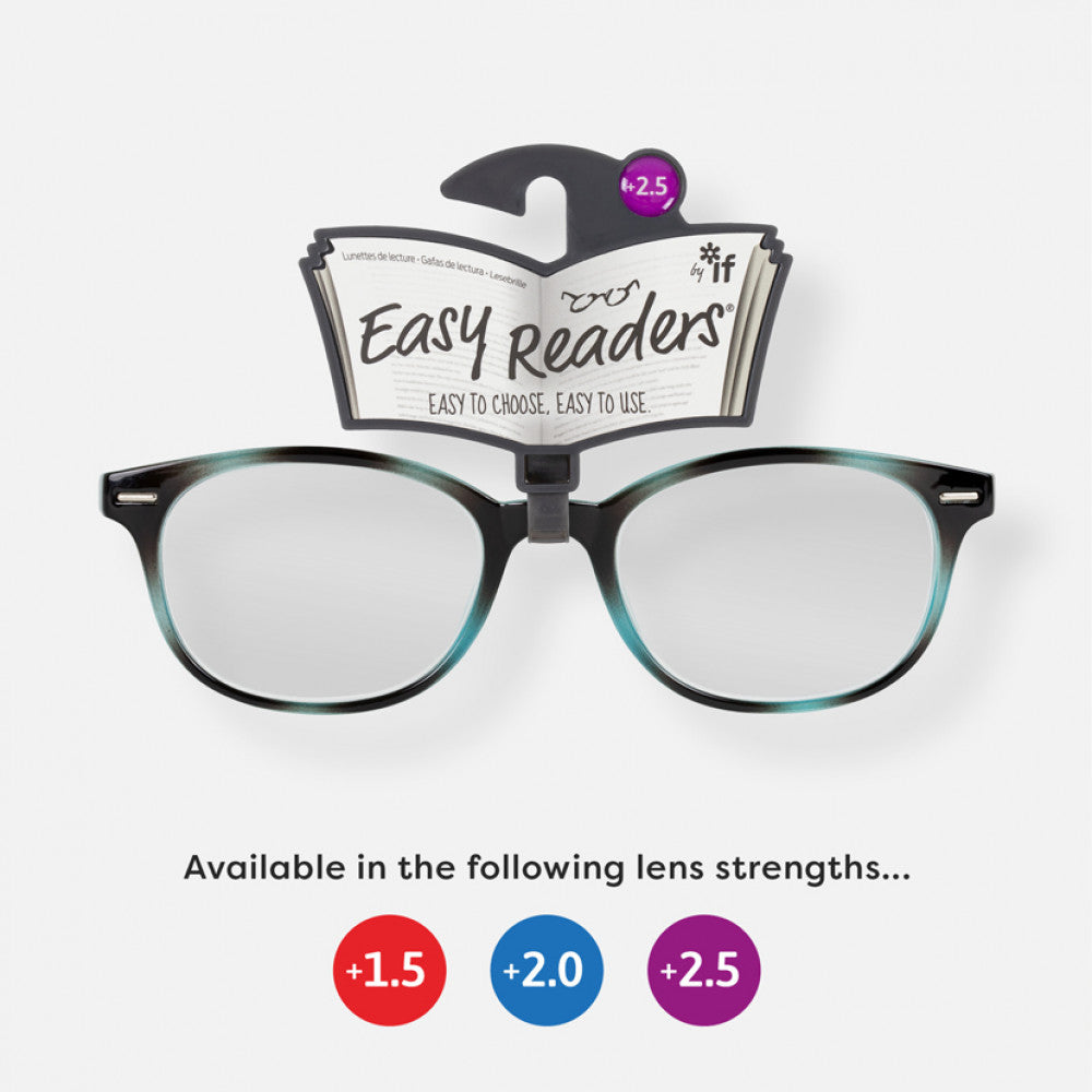 Easy Readers Round Blue and Black - +2.5