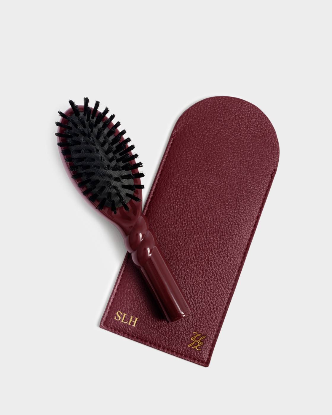 Katie Loxton Boxed Hairbrush & Case Set - Cherry