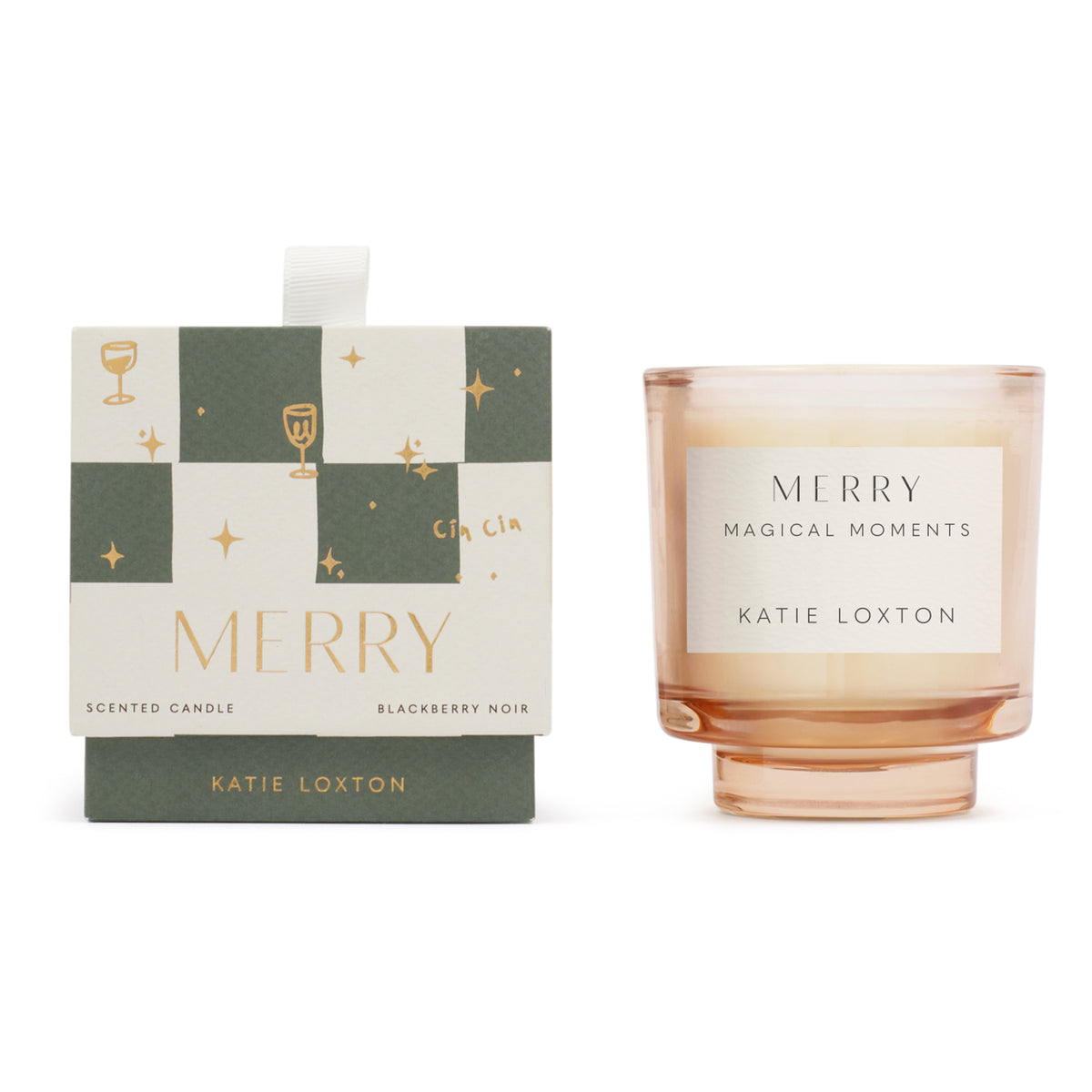 Katie Loxton Sentiment Candle 'Merry' - Blackberry Noir