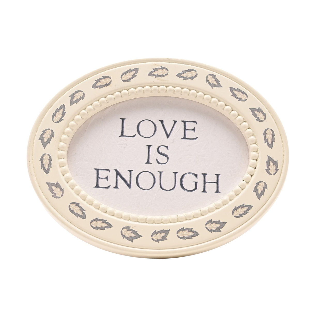 Morris & Co Baby oval plaque - Love is enough