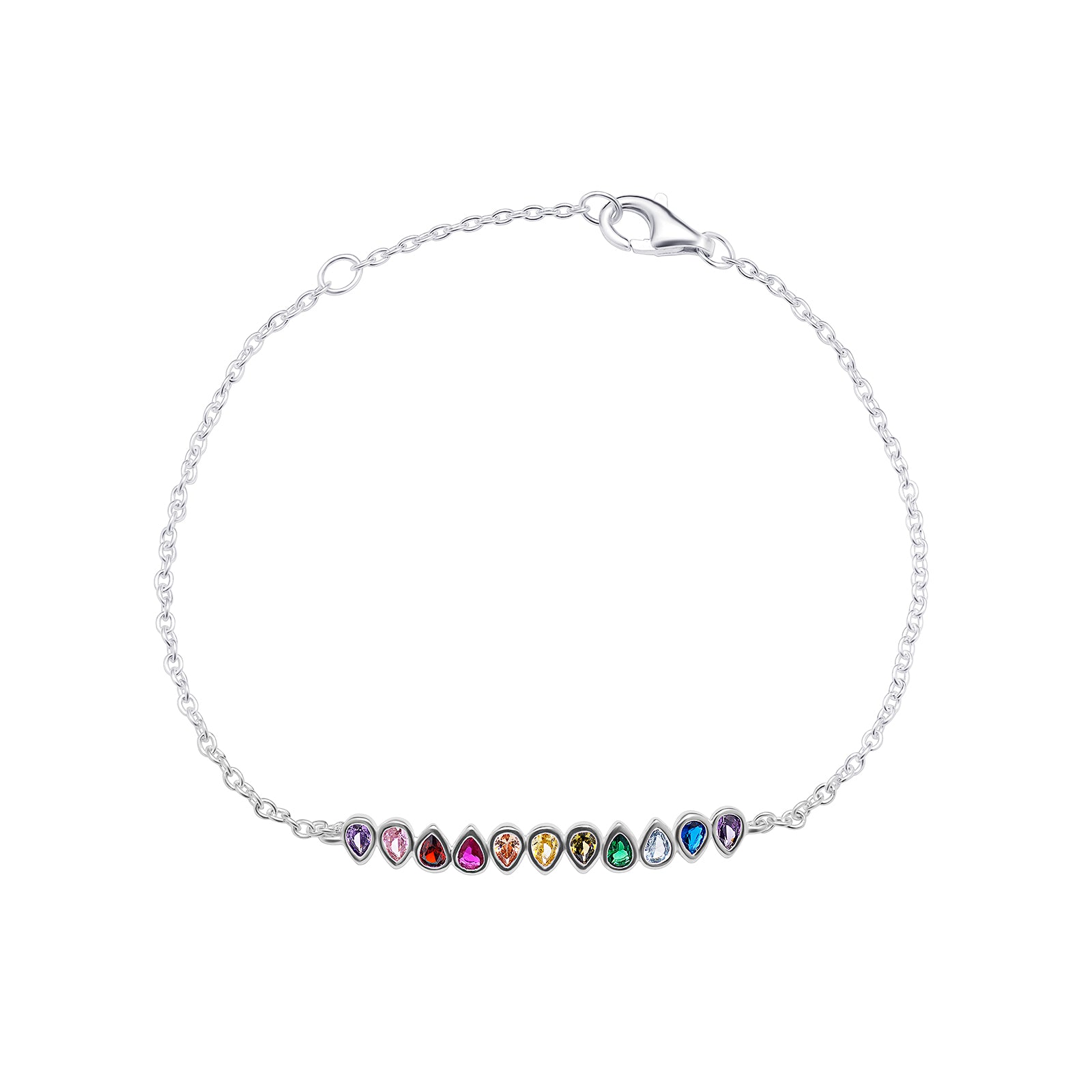 Sterling Silver CZ Multi Coloured Bracelet - More Than Just a Gift | Narborough Hall