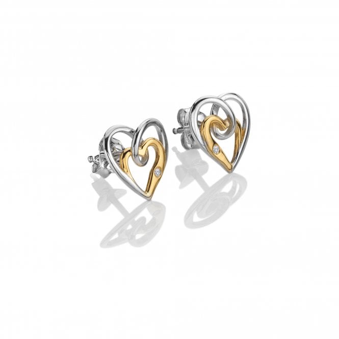 Hot Diamonds Interwoven Heart Stud Earrings