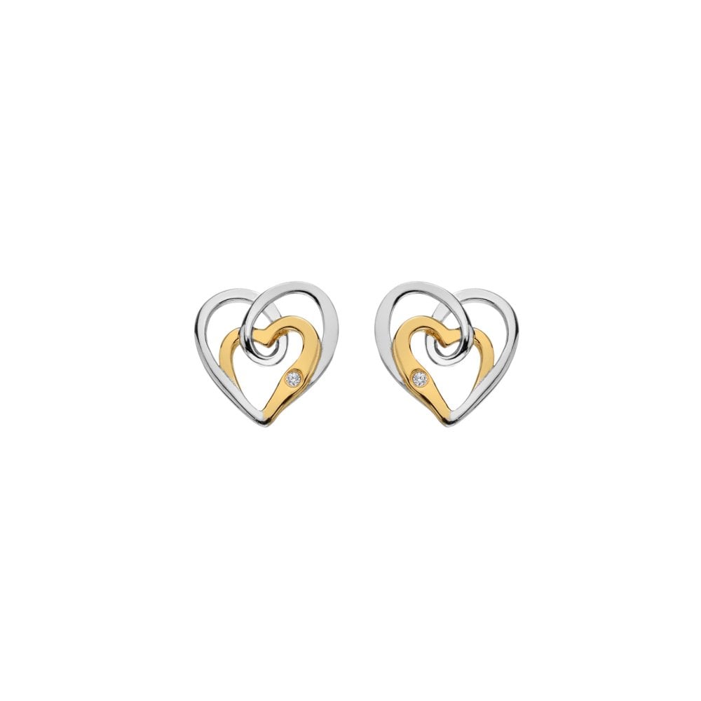Hot Diamonds Interwoven Heart Stud Earrings