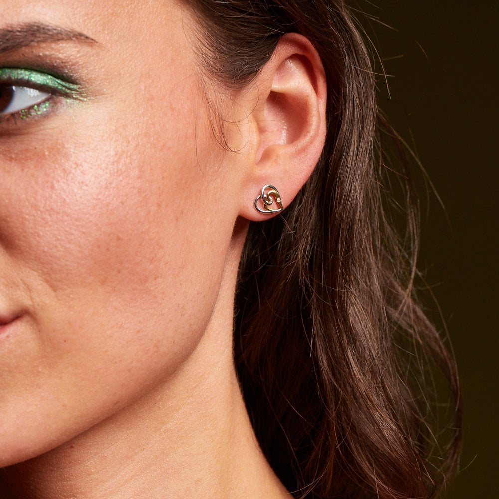 Hot Diamonds Interwoven Heart Stud Earrings