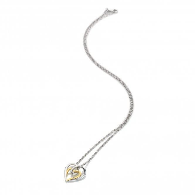 Hot Diamonds Interwoven Heart Pendant Necklace