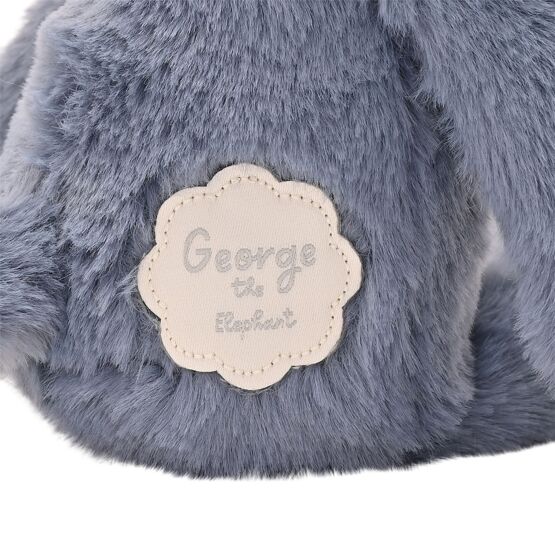 George The Plush Long Leg Petrol Elephant 35cm