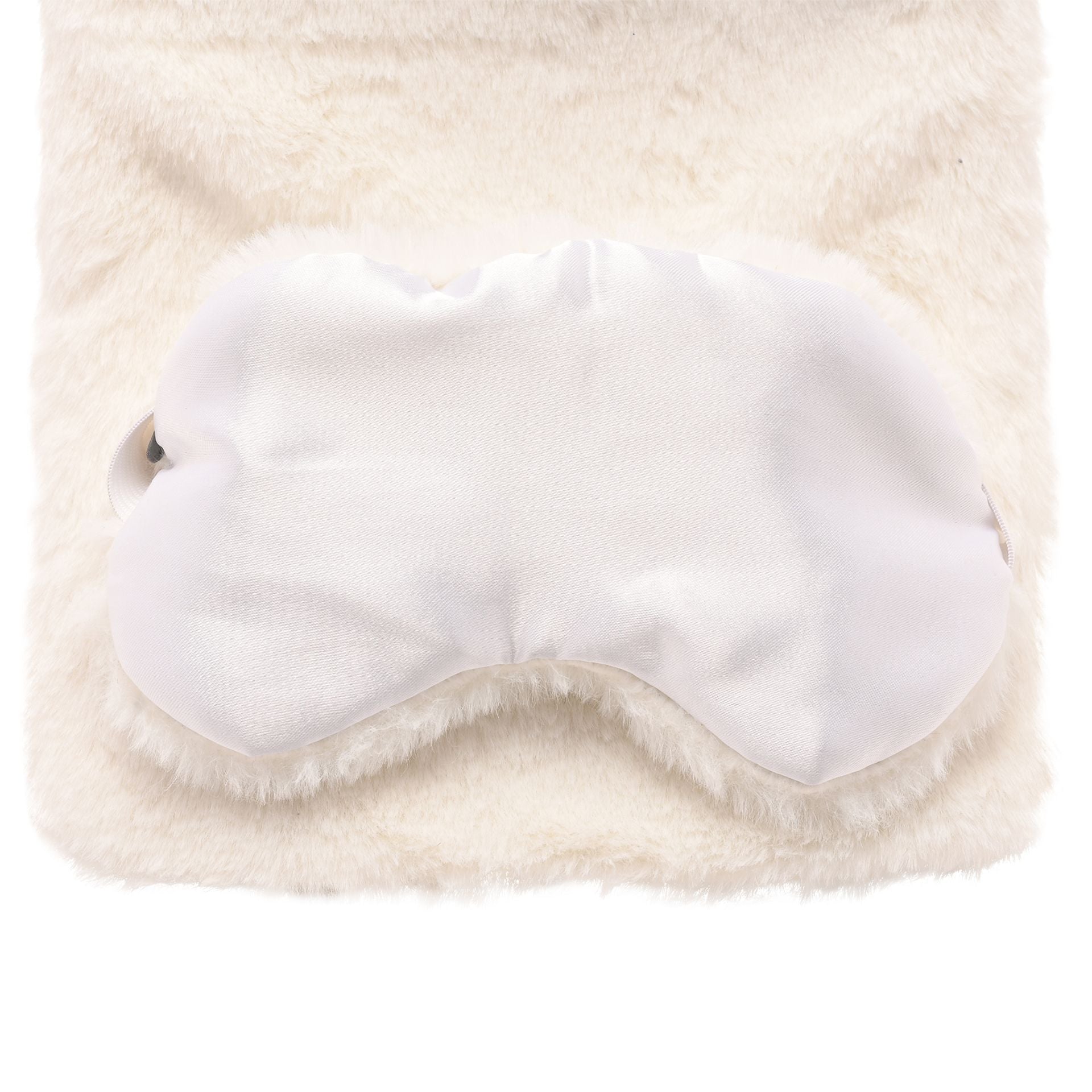 Sophia Layers Snug Hot Water Bottle & Eye Mask Set - White