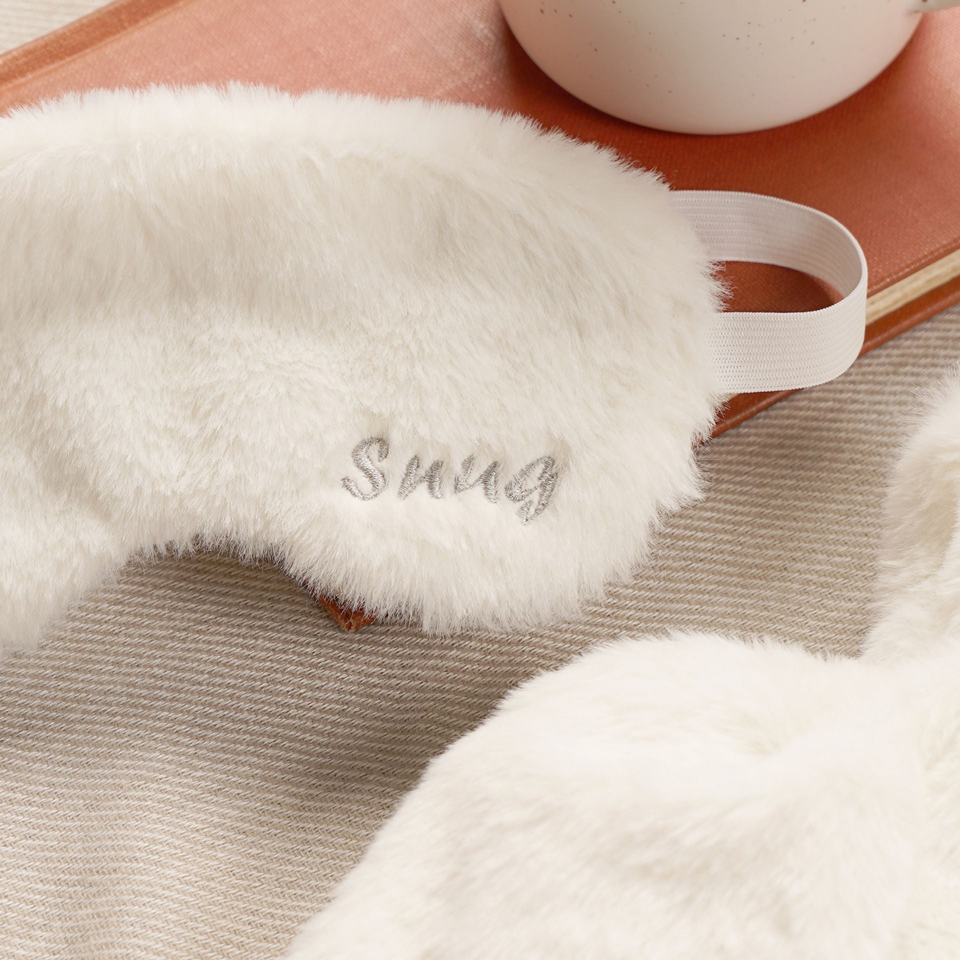 Sophia Layers Snug Hot Water Bottle & Eye Mask Set - White