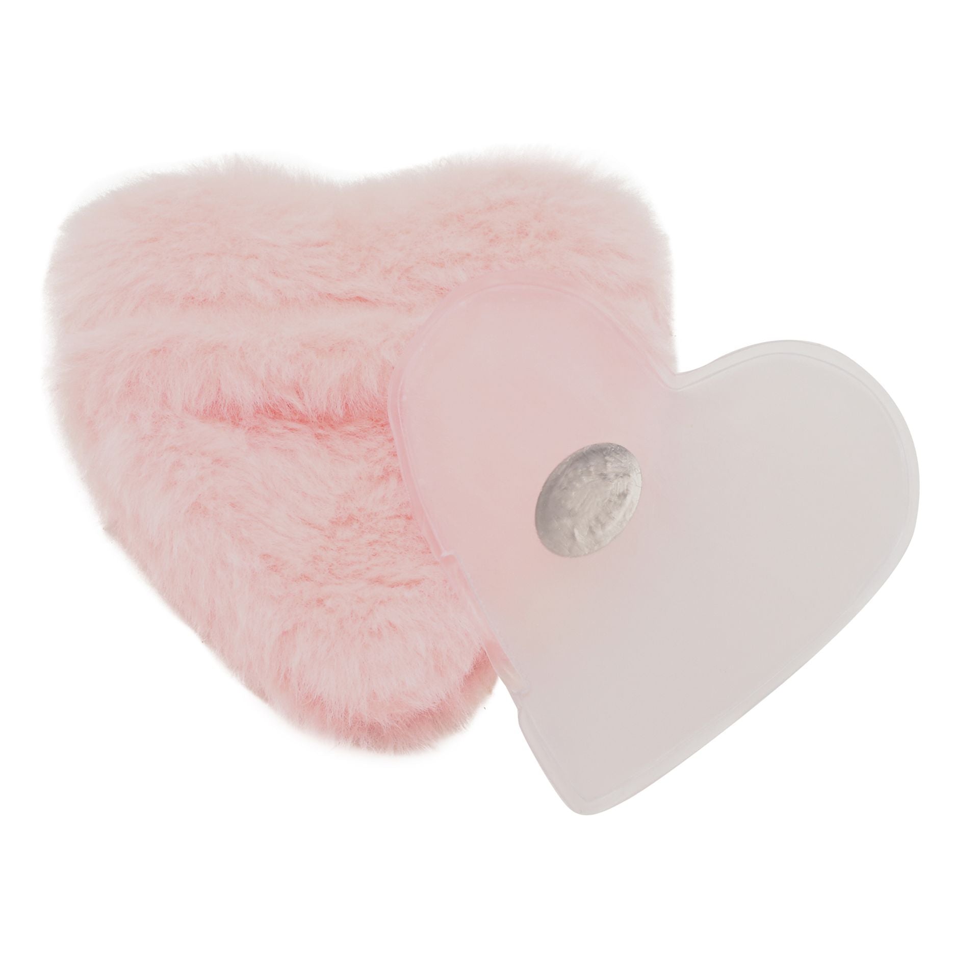 Sophia Layers Cosy Set Of 2 Furry Heart Hand Warmers - Blush Pink